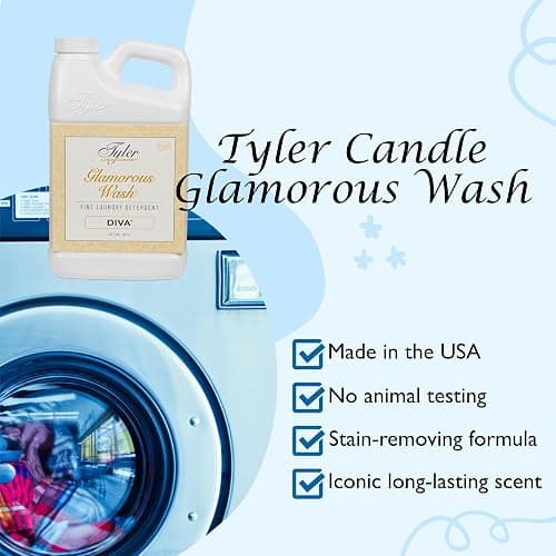 Tyler Candle Laundry Detergent Glamorous Wash, Diva 32 oz Bundle with Tyler Candle Mixer Melts, Autoglam Freshener, and Stain Remover Pen, (32111) thumbnail 5