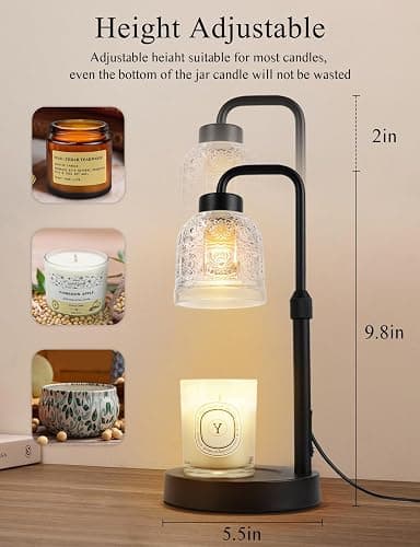 Yohonk Candle Warmer Lamp with Timer Dimmable, Adjustable Lamp Candle Warmer, Birthday Gifts for Women Mom, Wax Warmer Lamp for Scented Jar, House Warming Gifts New Home Decor thumbnail 2
