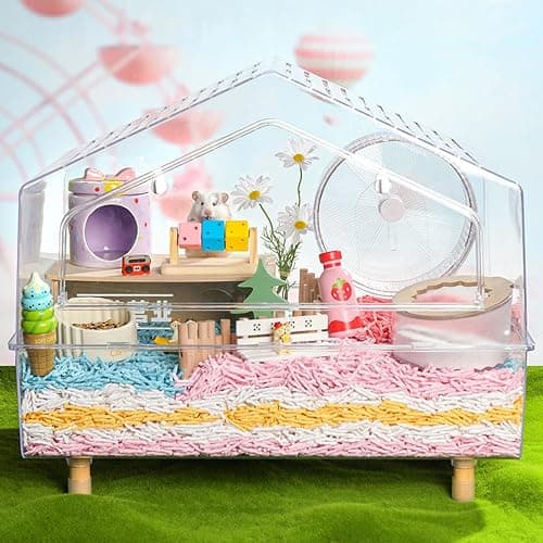 Hamster Enrichment Toys, Hamster Chew Toys, Wooden Small Animal Cage Accessories, for Syrian & Dwarf Hamsters, Gerbils, Rats thumbnail 6