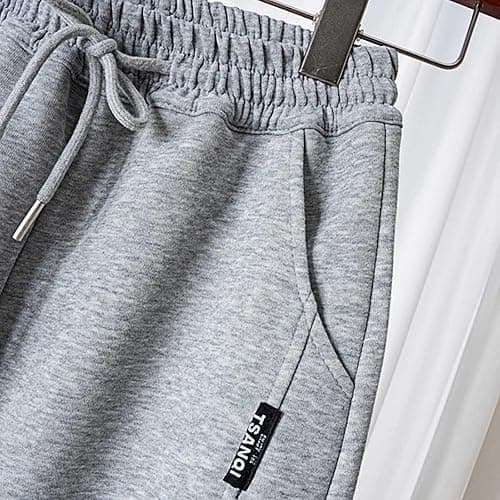Boys Baggy Sweatpants Straight Leg Open Bottom Casual Sweat Pants Elastic Waist Joggers Pants with Pockets Fall Winter thumbnail 2