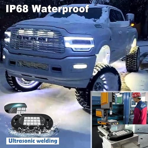 YiLaie Rock Lights for Trucks, 8 Pods RGB LED Rock Lights with APP/Remote Control & Music Mode, High Bright Multilcolor Waterproof IP68 Rock Neon Light Kits for Pickup Off Road RZR SUV ATV UTV Car thumbnail 3