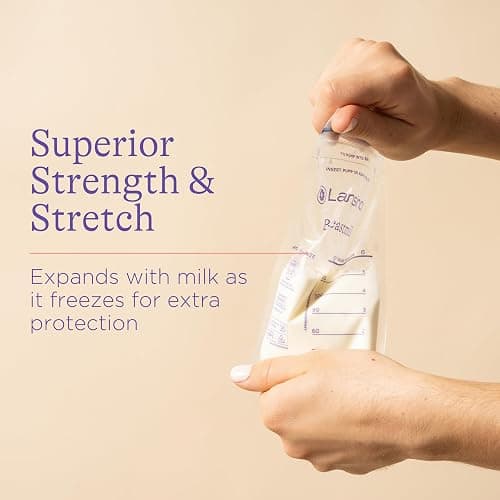 Lansinoh Breastmilk Storage Bags, 200 Count, Breast Milk Storage Bags for Feeding, Baby Essentials, 6 oz. + Lansinoh Stay Dry Disposable Nursing Pads, Soft and Super Absorbent Breast Pads, 200 Count thumbnail 2