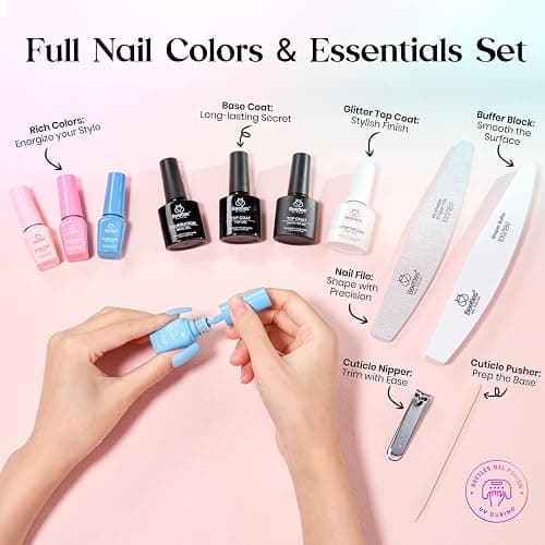 Beetles Winter Gel Polish Set – 36 Color Yellow Brown Pink Red Gel Polish Kit with Base Coat Glossy Matte Glitter Top Coat Soak Off UV LED Gel for Nail Art Manicure Salon DIY Gift for Women thumbnail 5