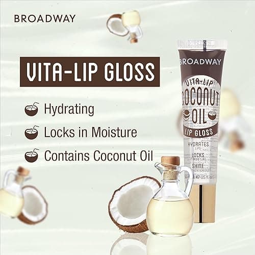 Ruby Kisses Broadway Vita-Lip Clear Lip Gloss (Coconut Oil 6 Pack), Ultra-Hydrating & Soothing Formula with Vitamin Oils, High-Shine Non-Sticky Finish, Healing Glossy Lip Balm Locks in Moisture thumbnail 4