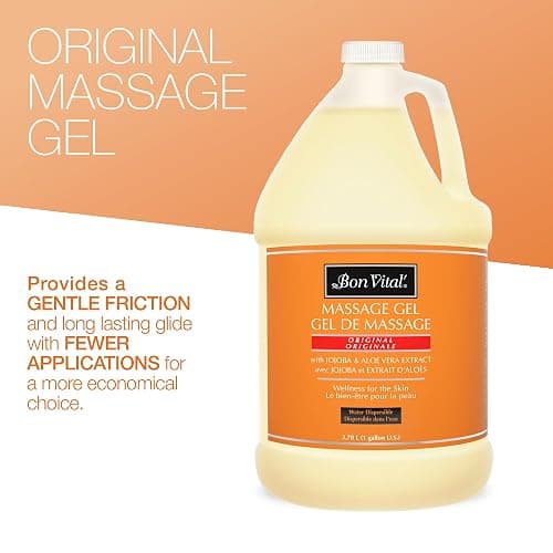 Bon Vital' Original Massage Gel for a Versatile Massage Foundation to Relax Sore Muscles and Repair Dry Skin, Superior Glide & Gentle Friction for Clients, 1 Gal, Label may Vary thumbnail 3