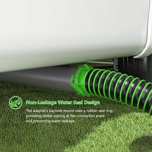 AVERONR 20 FT Extra Long Sewer Hose for RV Camper - Heavy Duty Sewage Hose with 2 Caps - TEP Material Resists Crushing Odor-Proof and Leak-Proof (20-Ft) thumbnail 4