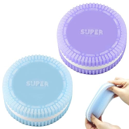 Gytera Sticky Cookie Squishies Fidget Toys Adults, Squeeze Toys for Autism, Stress Balls for Adults Fidgets Birthday Gifts(2 Pack Green Purple) - Image 1