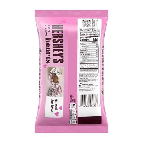 HERSHEY'S Milk Chocolate Hearts, Valentine's Day Candy Bag, 9.2 oz thumbnail 2