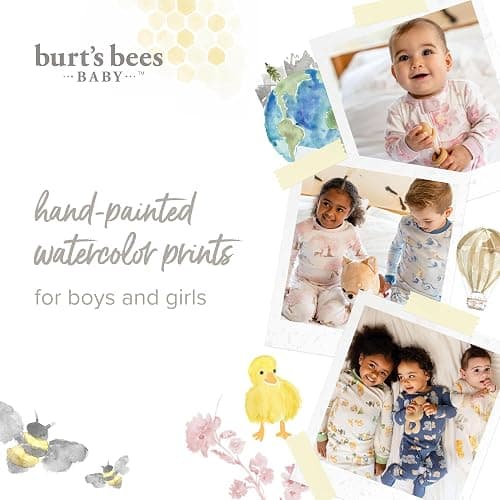 Burt's Bees Baby Girls' Organic Cotton, Sleep and Play Footed Pajamas | Easy zip front PJs feature a 2-way zipper to ensure newborns have a restful nights sleep thumbnail 9