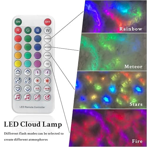 fusehome Cloud Light, Thundercloud LED Light 3D Cotton Lightning Cloud Colorful Atmosphere DIY Creative Night Light For Gaming Room, Club, Bar, DJ Party,16 Feet thumbnail 3