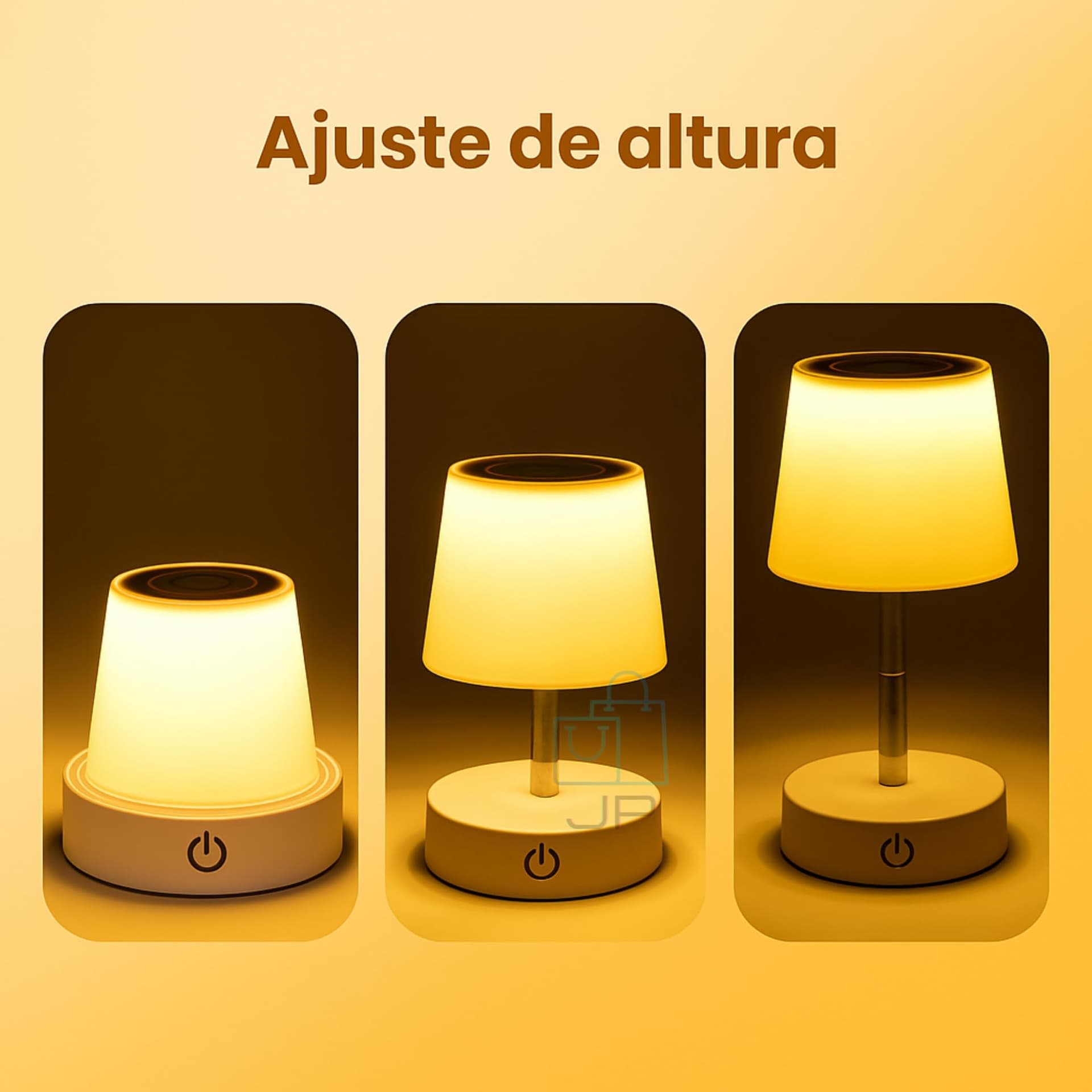 Abajur de Mesa LED Recarregável Touch 3 Níveis de Luz Luminária Portátil sem Fio Dimerizável com Base Antiderrapante Ideal para Quarto, Escritório, Estudo – JP Varejo Online® thumbnail 4