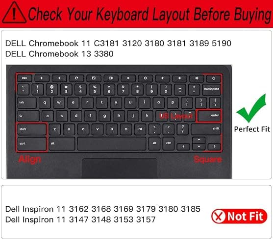 Dell Keyboard Cover for Chromebook 11.6" 3100 3110 3120 3180 3181 3189 5190 & Chromebook 13.3 3380 - Ombre Purple thumbnail 2