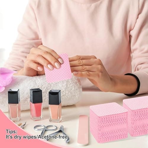 Lint Free Nail Wipes, 540PCS Nail Supplies Nail Polish Remover Wipes, Super Absorbent Soft Nail Wipes for Fingernail Polish Remover and Eyelash Extension Wipes for Nail Art thumbnail 7