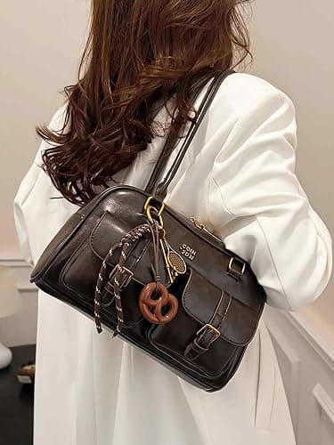 vintage shoulder bag for women, stand oil bag handbags, small cute y2k leather purses, brown hobo bags bolsos para mujeres, summer popular designer purses for women 2025 thumbnail 7