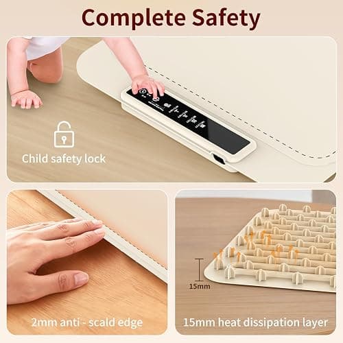 Warming Mat for Food - Electric Silicone Food Warming Tray for Buffet, Rollable Food Warmer Mat for Countertop, Fast Heating Mat with Timer and 4 Heat Levels, Portable Heating Pad for Parties Family thumbnail 6