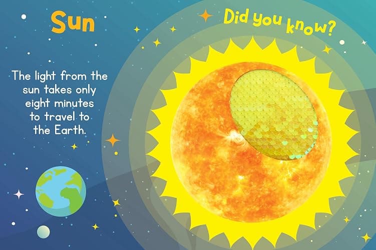 Outer Space - Children's Touch and Feel Board Book - Sensory Board Book (Touch & Feel Sensory Board Books for Baby & Toddler Time) thumbnail 4