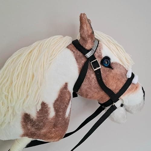 Hobby Horse Pinto Paint A3 Realistic Horse on a Stick with Open Mouth for Children 4 Years thumbnail 3