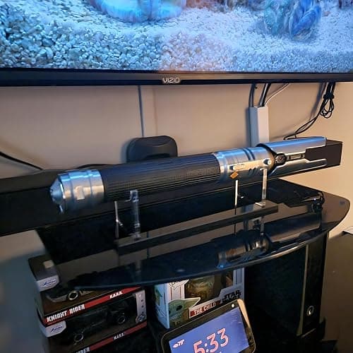 WANLIAN Lightsaber stand sword stand desktop acrylic lightsaber stand sword stand fixed stand decorative sword stand display stand (Black) thumbnail 4