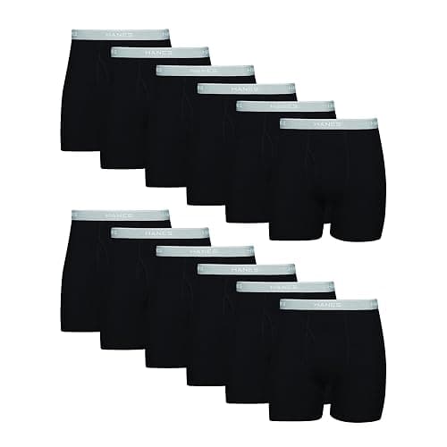 Hanes mens Underwear Boxer Briefs Pack, Cool & Breathable Cotton Moisture-wicking Underwear for Men, No Ride Up - Image 1