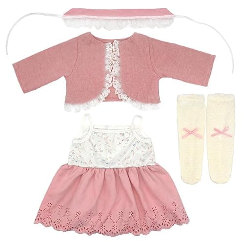 Doll Clothes for 18-20 Inches 43-50cm Baby Dolls, 2 packs Dress Outfits with Hat (Not Include Doll) thumbnail 5