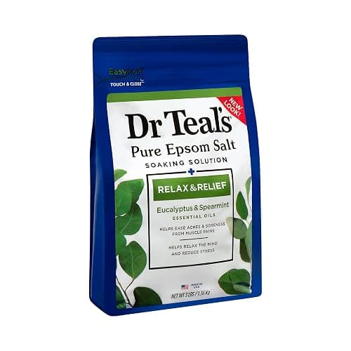Dr Teal's Epsom Salt Magnesium Soak, Relax & Relief with Eucalyptus & Spearmint Essential Oils, 3 lbs thumbnail 2