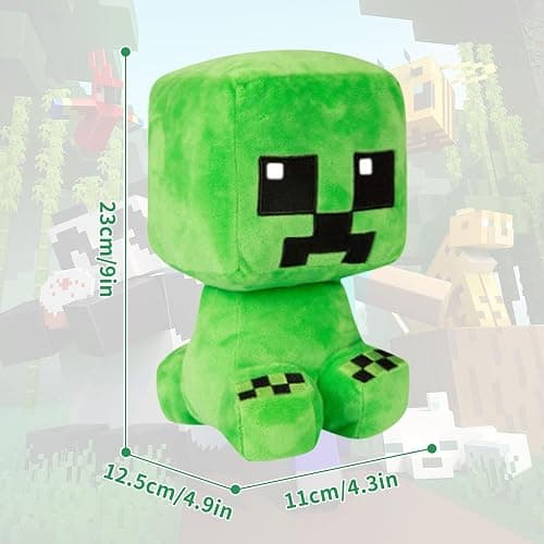 Gsnoniwi Kinder Plüschtier, 23cm Plüsch Spielzeug, Cartoon Kuscheltier, Niedliches Stofftier, Komfort und Weichheit, Kreative Geschenke für Jungen und Mädchen, Geburtstagsgeschenke - grün thumbnail 3