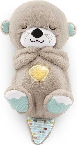 Fisher-Price Baby Toy Soothe 'n Snuggle Otter Portable Plush Sound Machine with Music Lights & Breathing Motion for Newborns 0+ Months - Image 1