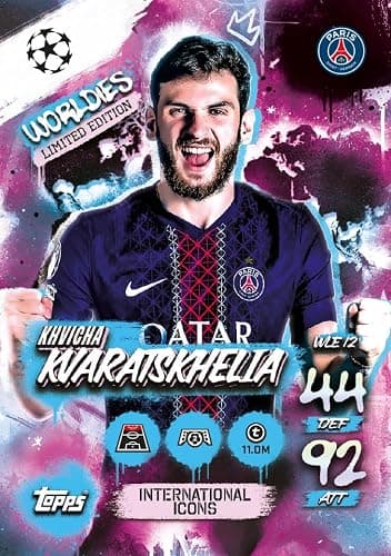 Topps UCC Match Attax 2025/26 - Mini Tin - International Icons - contains 28 Match Attax cards plus a random Star Boy LE and 3 exclusive 'Worldies' LE cards. thumbnail 9