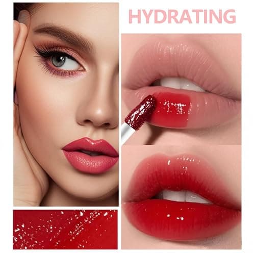 Eakroo 6 Colors Lip Tint Stain Mini Liquid Lipstick, Korean Lip Gloss Moisturizing Natural, Multi-Use Lip and Cheek Tint, Non-Stick Cup, Lightweight, High Pigment, Long-Lasting, Vivid Color thumbnail 2
