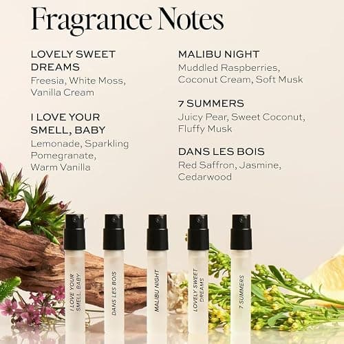 DIME Beauty Perfume Sampler, Hypoallergenic, Clean Perfumes, Eau de Toilette For Women (Set of 5, 2 ml) thumbnail 4