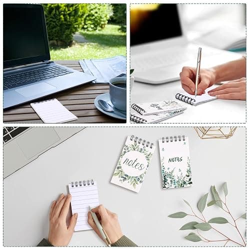 Yeaqee 24 Pcs Family Reunion Favors Greenery Eucalyptus Spiral Notebook Mini Aesthetic Spiral Notebook Cute Eucalyptus Flower Party Favors Journal Small Memo Note Pad Bulk for Office Supplies Wedding thumbnail 5