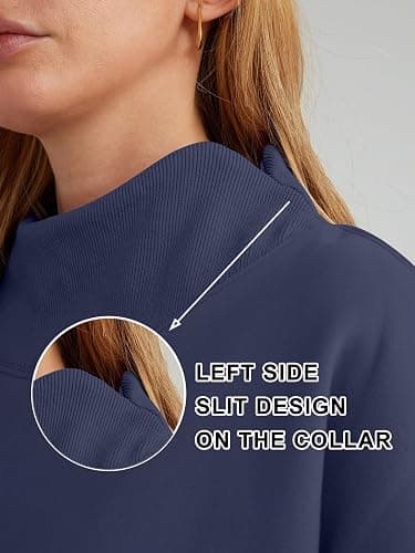 Trendy Queen Womens Oversized Sweatshirts Turtleneck Pullover Long Sleeve Hoodies Tops Fall Fashion Outfits 2025 Clothes thumbnail 6
