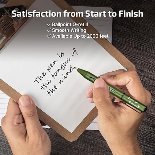 OLIGHT O'Pen Mini 2 Ballpoint Pen and Pencil in One, Replaceable EDC Refill and Pencil Tip, Smooth Writing, for Office, Working, Writing (OD Green) - OD Green - 1 Piece thumbnail 4