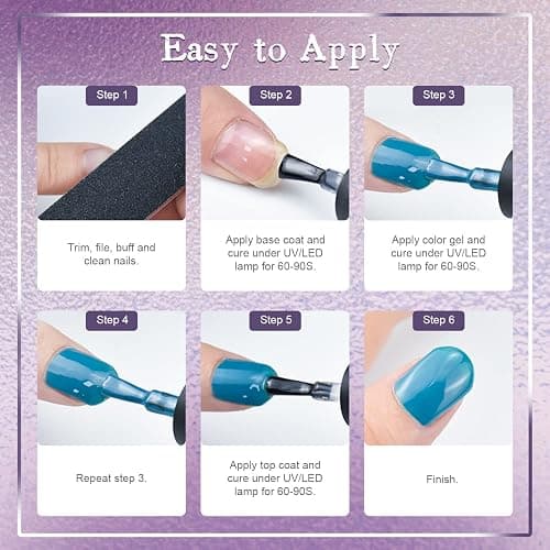 JODSONE Gel Nail Polish Starter Set 100 Pieces Multi-color Gel Nail Polish Nail Salon Home Use In Shine thumbnail 8