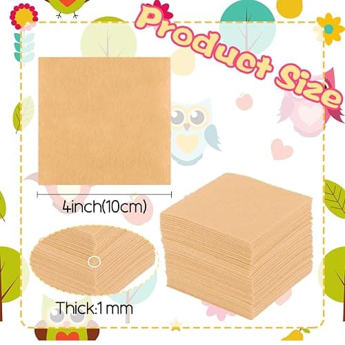 60PCS Felt Sheets Fabric, 4" X 4" Soft Felt Fabric for Crafts Halloween Christmas Fabrics Fall Felts Squares for DIY and Sewing Projects (Skin Color) thumbnail 2