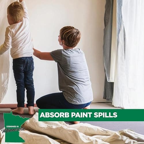 EZ Drop Painter's Large Canvas Fabric Drop Cloth for Painting (9 ft. x 12 ft.) thumbnail 3
