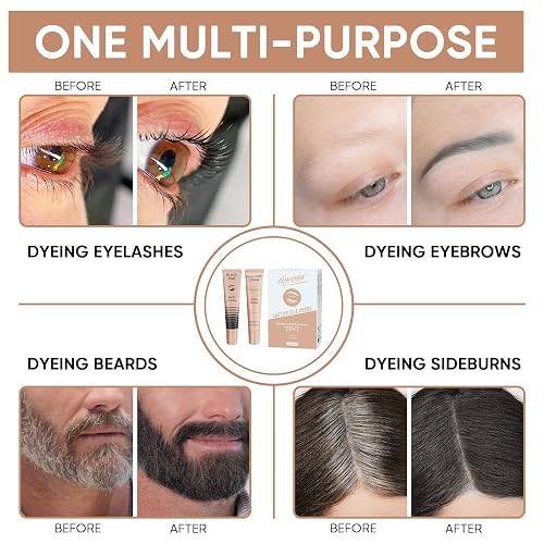 Lomansa Lash Color Kit Instant Black Eyelash and Brow Color 8ml Easy to Use with Natural Results for Beginner Salon Beauty thumbnail 7