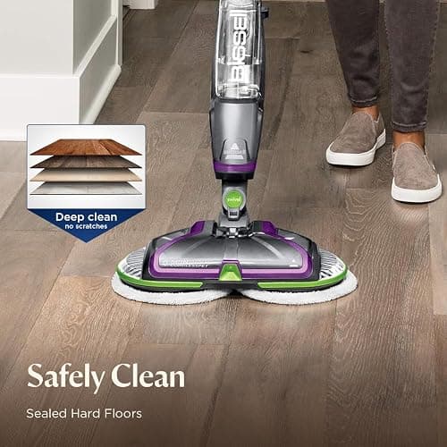 BISSELL Spinwave Cordless Pet Spin Mop, 18V Hard Floor Cleaner, 23157 | Reusable washable pads; pet stain removal; 18V for sealed wood, tile & laminate floors; cordless thumbnail 5