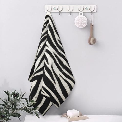 Wotinsi Hand Towels Set of 2 Vintage Black Zebra Hand Towels for Bathroom Soft Absorbent Decorative Hand Bath Towels Dish Towels for Kitchen Sports Gym Yoga Home Decor 14 x 28 in thumbnail 5