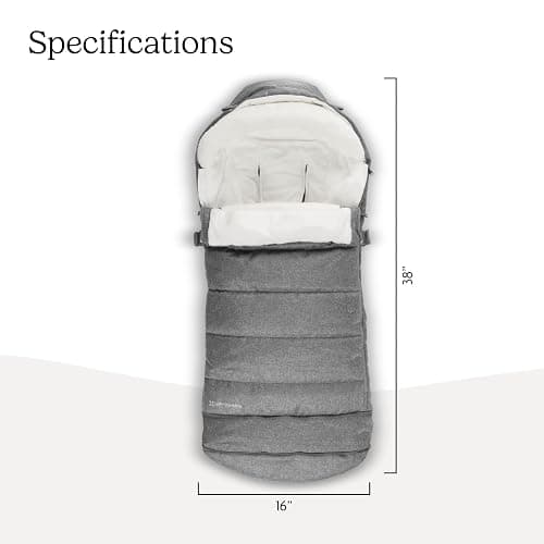 UPPAbaby CozyGanoosh 2-in-1 Seasonal Footmuff - Easily Attaches to UPPAbaby Strollers and RumbleSeat – Versatile, Ultra-Plush Zip-Out Liner for Cold Weather – Jake (Charcoal) thumbnail 2