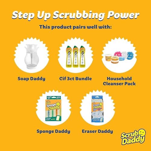 Scrub Daddy 4 Scrub Daddy Sponges & 4 Scrub Mommy Kitchen Sponges - Scratch-Free for Dishes & Multipurpose Cleaning - BPA Free & Made with Polymer Foam - Stain & Odor Resistant (8 Pack) thumbnail 8