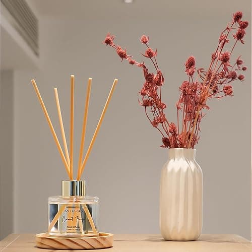 100ml Scent Diffuser with 6 Fiber Sticks, 3.5 oz Reed Diffuser Set Aromatherapy Fragrance Diffusers Air Fresheners for Home Bedroom Bathroom (Coconut) thumbnail 2