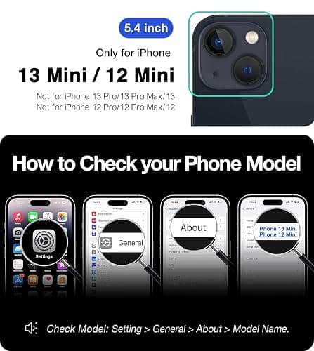 Ntwinro Magnetic for iPhone 12 mini & 13 mini Case (Compatible with MagSafe) with Detachable Wallet & Card Holder for 3 Cards [RFID Blocking] Military Grade Protective Slim Phone Cover, Black thumbnail 2