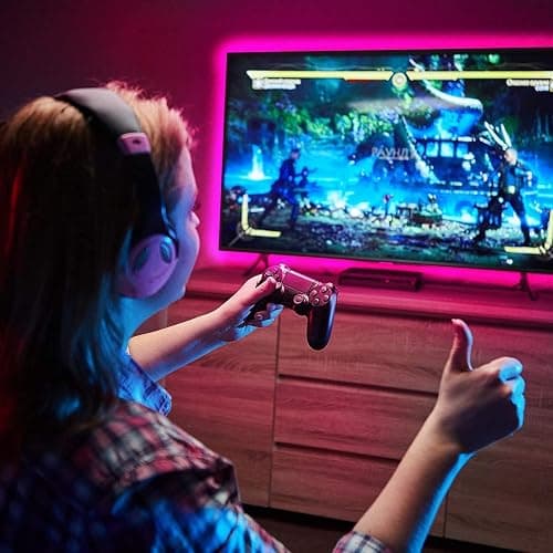 PHOPOLLO Bluetooth Led Strip Lights 100ft (2 Rolls of 50ft), RGB Color Changing LED Lights for Bedroom, Kitchen Decoration, App Control and Music Sync. thumbnail 6