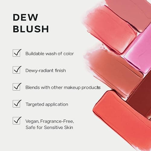 Saie Mini Dew Liquid Blush for Cheeks - Hydrating Cream Blush Stick with a Blendable + Buildable Formula - Skincare Infused Dewy Cheek Tint for a Natural Flush - Clean, Vegan Makeup - Sweetie (.24 oz) thumbnail 4