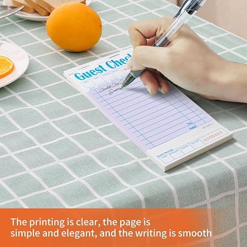 ZPARIK 6 Pack Purple Guest Checks Books for Servers Server Note Pads, Waiter Checkbook, Waitress Notepad for Restaurants, Paper Checks 50 Sheets/Pack, 300 Total Tickets thumbnail 7