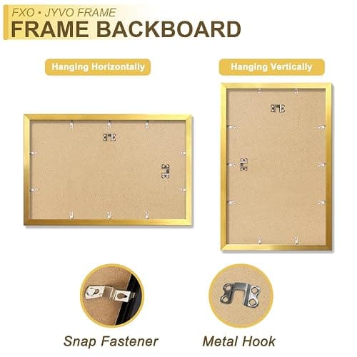 Fxojyvo 12x18 Picture Frame, GOLD Frame for 12 x 18 Inch Picture Poster Photo, Light Weight and High Transparent 12 by 18 Frame for Wall - 3 Pack/GOLD/12 x18 thumbnail 6