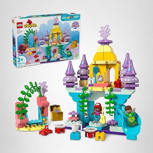 LEGO DUPLO Disney Ariel’s Magical Underwater Palace Building Set - The Little Mermaid Toy for Girls & Boys, Ages 2+ - Toddler Preschool Sensory Toy with Disney Princess Minifigure - 10435 thumbnail 7