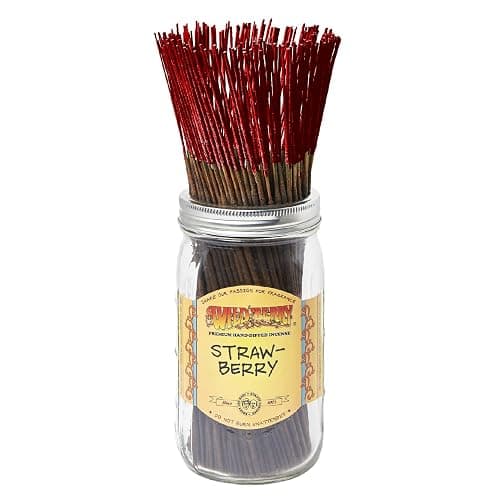 Wild Berry Incense Sticks - Strawberry - Sun-Ripened Strawberry Scent with Vanilla - Hand Dipped in The USA (100 Count) - Image 1
