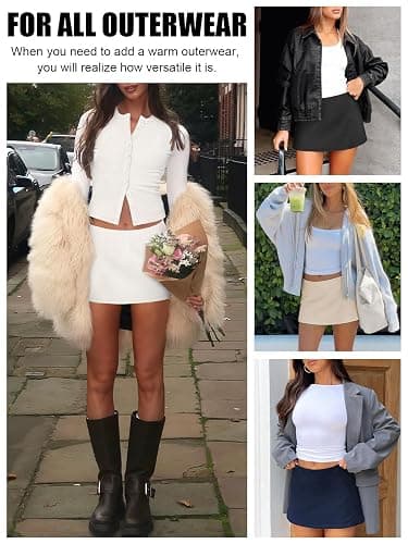 Pungdra Womens Micro Mini Skirt with Shorts Low Rise A-Line Skort for Women Formal Going Out Casual Athletic Tennis Outfits thumbnail 6